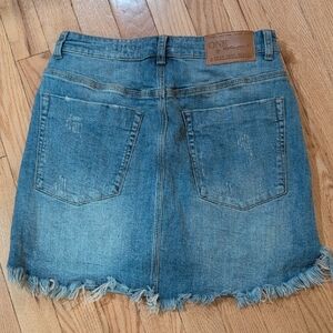 One Teaspoon Blue Distressed Mini Skirt